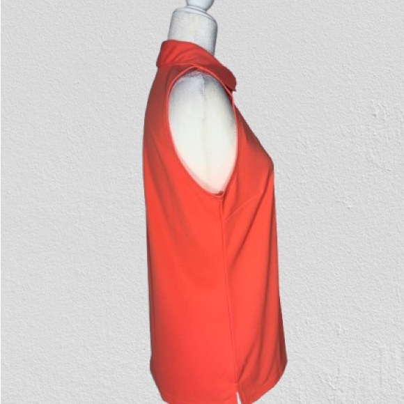 NWT Lady Hagen Sleeveless Polo Tank in Coral Orange Golf Women's Top Size Medium - Picture 4 of 11